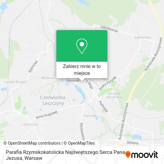 Mapa Parafia Rzymskokatolicka Najświętszego Serca Pana Jezusa