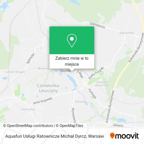 Mapa Aquafun Usługi Ratownicze Michał Dyrcz