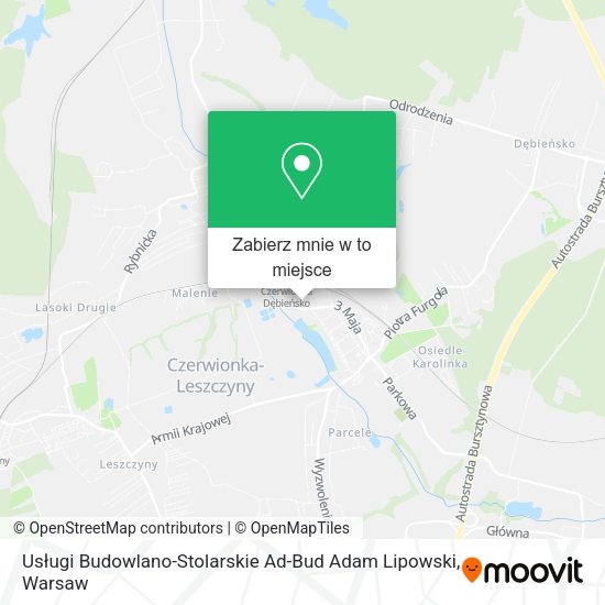 Mapa Usługi Budowlano-Stolarskie Ad-Bud Adam Lipowski