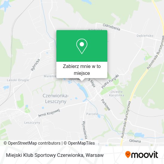 Mapa Miejski Klub Sportowy Czerwionka