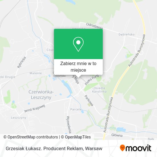 Mapa Grzesiak Łukasz. Producent Reklam