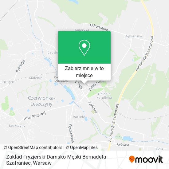 Mapa Zakład Fryzjerski Damsko Męski Bernadeta Szafraniec