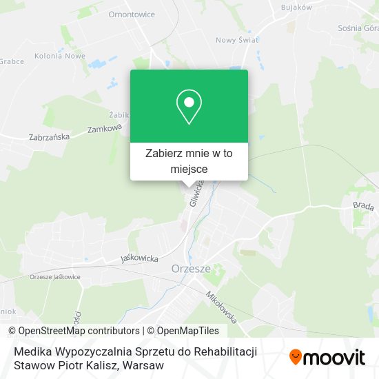 Mapa Medika Wypozyczalnia Sprzetu do Rehabilitacji Stawow Piotr Kalisz