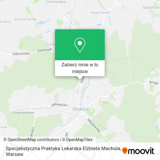 Mapa Specjalistyczna Praktyka Lekarska Elżbieta Machula