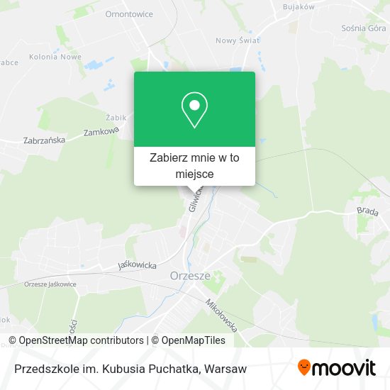 Mapa Przedszkole im. Kubusia Puchatka