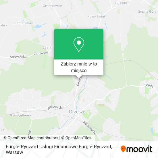 Mapa Furgoł Ryszard Usługi Finansowe Furgoł Ryszard