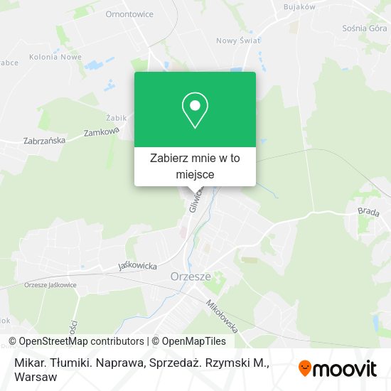 Mapa Mikar. Tłumiki. Naprawa, Sprzedaż. Rzymski M.