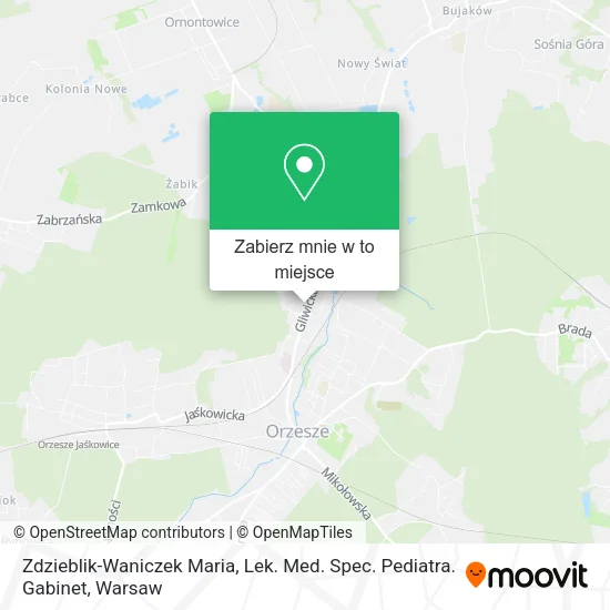 Mapa Zdzieblik-Waniczek Maria, Lek. Med. Spec. Pediatra. Gabinet
