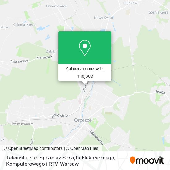 Mapa Teleinstal s.c. Sprzedaż Sprzętu Elektrycznego, Komputerowego i RTV