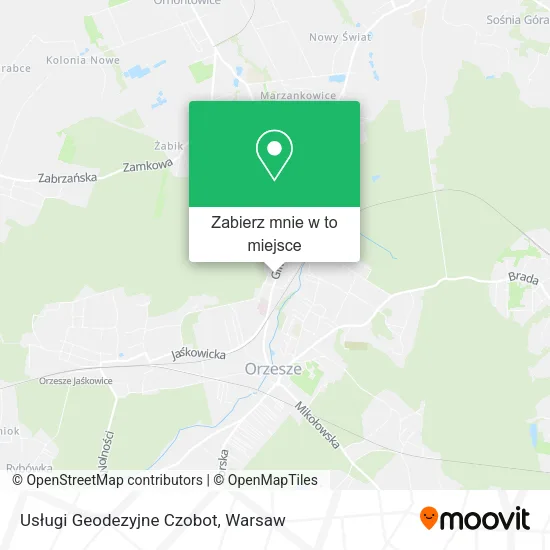 Mapa Usługi Geodezyjne Czobot
