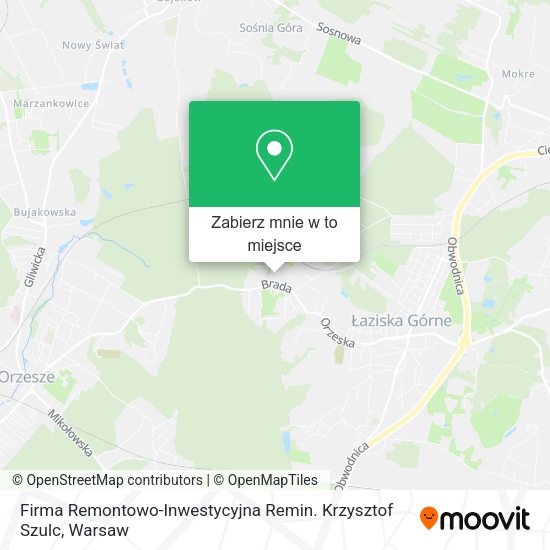 Mapa Firma Remontowo-Inwestycyjna Remin. Krzysztof Szulc