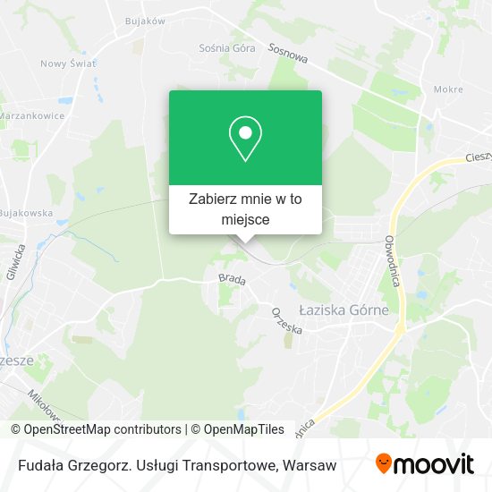 Mapa Fudała Grzegorz. Usługi Transportowe