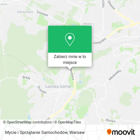 Mapa Mycie i Sprzątanie Samochodów