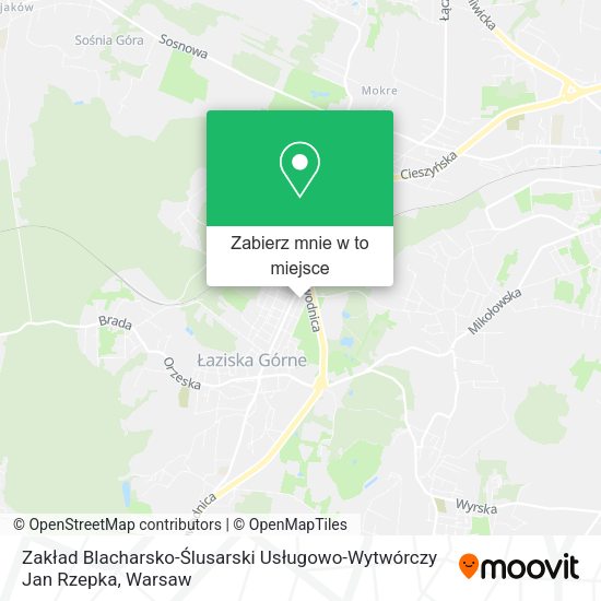 Mapa Zakład Blacharsko-Ślusarski Usługowo-Wytwórczy Jan Rzepka