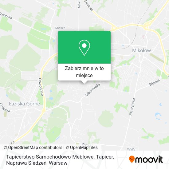 Mapa Tapicerstwo Samochodowo-Meblowe. Tapicer, Naprawa Siedzeń