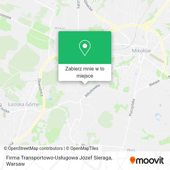 Mapa Firma Transportowo-Usługowa Józef Sieraga