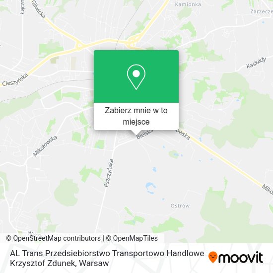 Mapa AL Trans Przedsiebiorstwo Transportowo Handlowe Krzysztof Zdunek