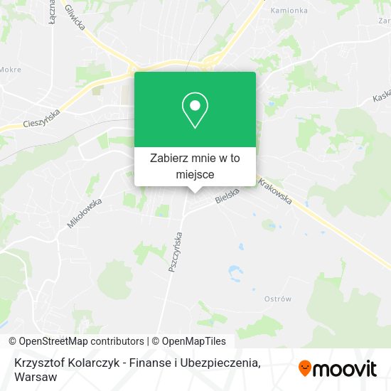 Mapa Krzysztof Kolarczyk - Finanse i Ubezpieczenia