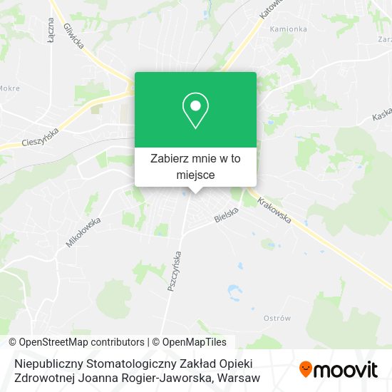 Mapa Niepubliczny Stomatologiczny Zakład Opieki Zdrowotnej Joanna Rogier-Jaworska