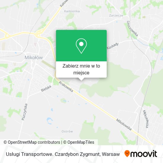 Mapa Usługi Transportowe. Czardybon Zygmunt