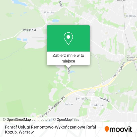 Mapa Fanraf Usługi Remontowo-Wykończeniowe Rafał Kozub