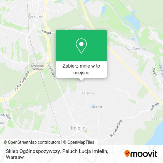 Mapa Sklep Ogólnospożywczy. Paluch Łucja Imielin