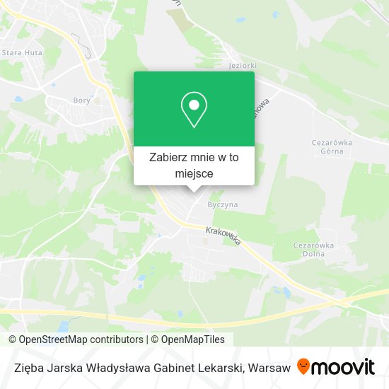 Mapa Zięba Jarska Władysława Gabinet Lekarski