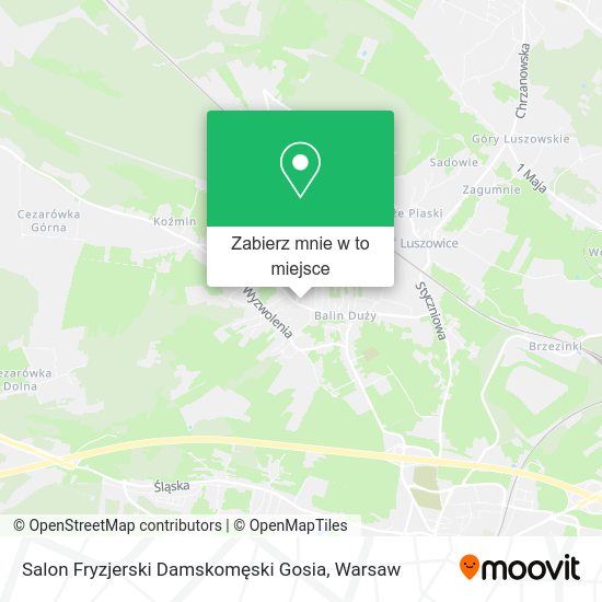 Mapa Salon Fryzjerski Damskomęski Gosia