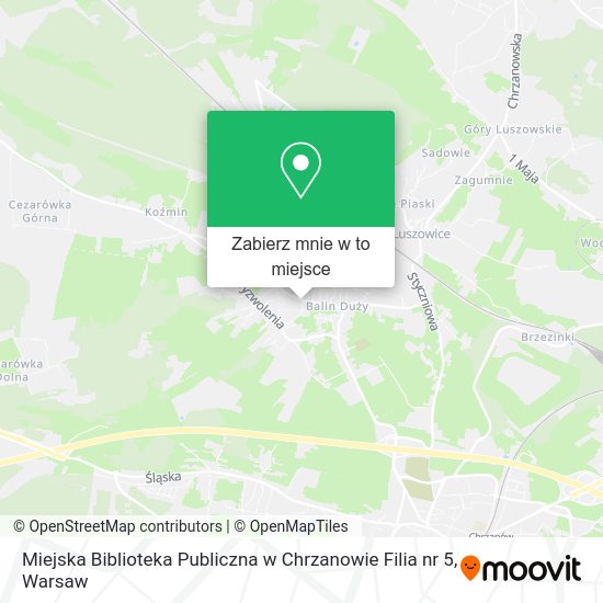 Mapa Miejska Biblioteka Publiczna w Chrzanowie Filia nr 5