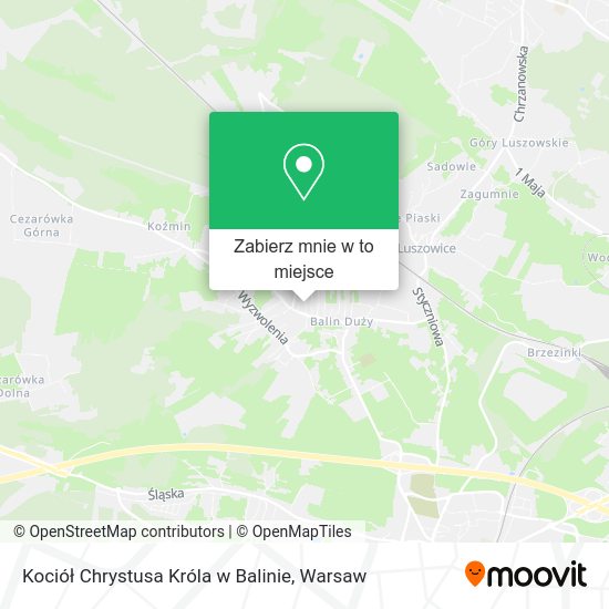 Mapa Kociół Chrystusa Króla w Balinie