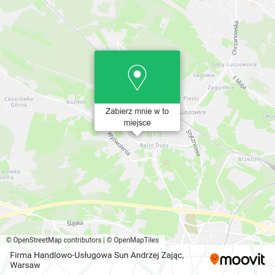 Mapa Firma Handlowo-Usługowa Sun Andrzej Zając