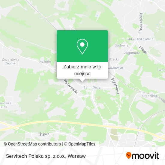 Mapa Servitech Polska sp. z o.o.