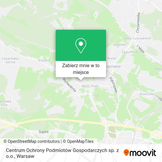 Mapa Centrum Ochrony Podmiotów Gospodarczych sp. z o.o.