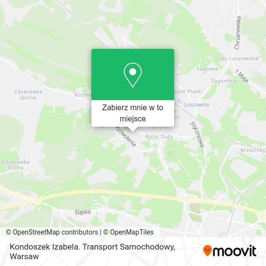 Mapa Kondoszek Izabela. Transport Samochodowy