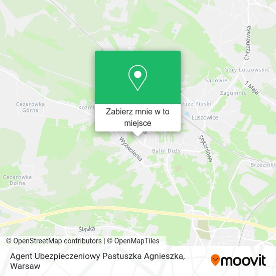 Mapa Agent Ubezpieczeniowy Pastuszka Agnieszka