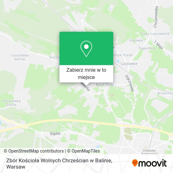 Mapa Zbór Kościoła Wolnych Chrześcian w Balinie