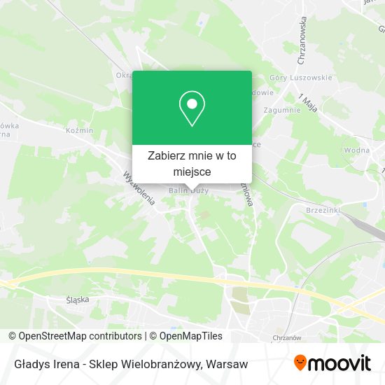 Mapa Gładys Irena - Sklep Wielobranżowy