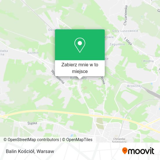 Mapa Balin Kościół