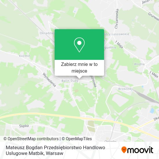 Mapa Mateusz Bogdan Przedsiębiorstwo Handlowo Usługowe Matbik