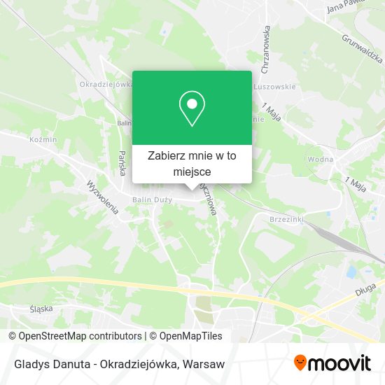 Mapa Gladys Danuta - Okradziejówka