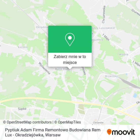 Mapa Pyptiuk Adam Firma Remontowo Budowlana Rem Lux - Okradziejówka