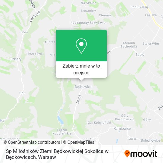 Mapa Sp Miłośników Ziemi Będkowickiej Sokolica w Będkowicach