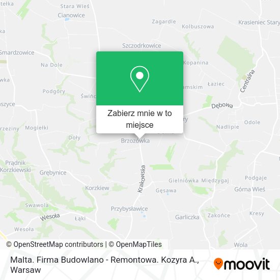 Mapa Malta. Firma Budowlano - Remontowa. Kozyra A.