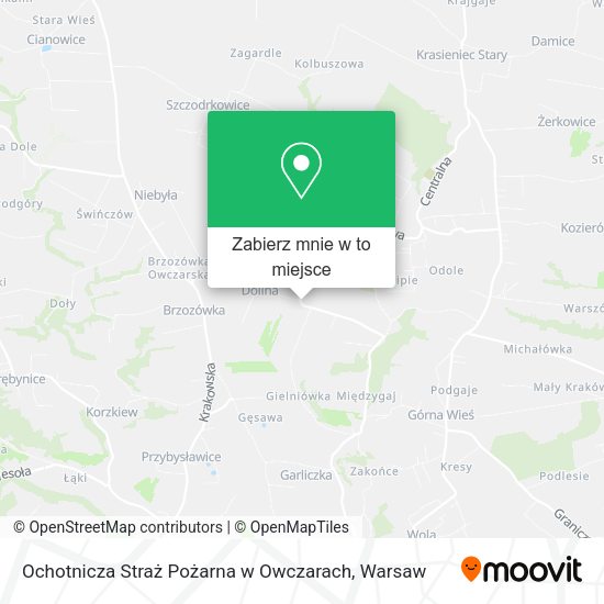 Mapa Ochotnicza Straż Pożarna w Owczarach