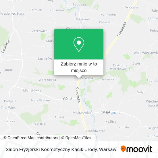 Mapa Salon Fryzjerski Kosmetyczny Kącik Urody