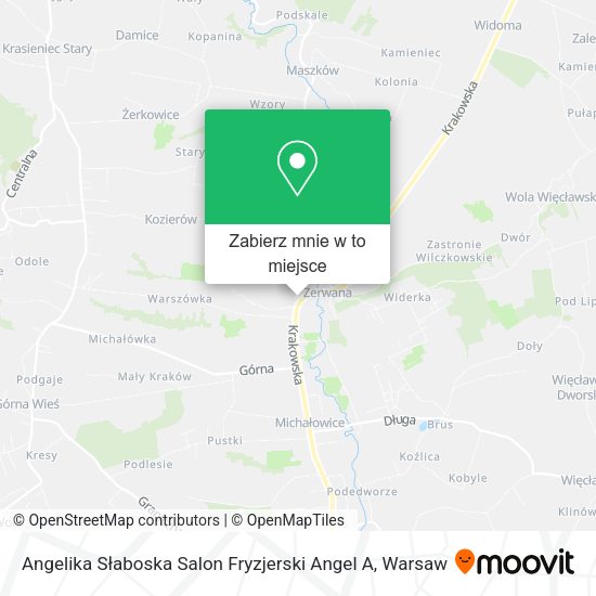 Mapa Angelika Słaboska Salon Fryzjerski Angel A