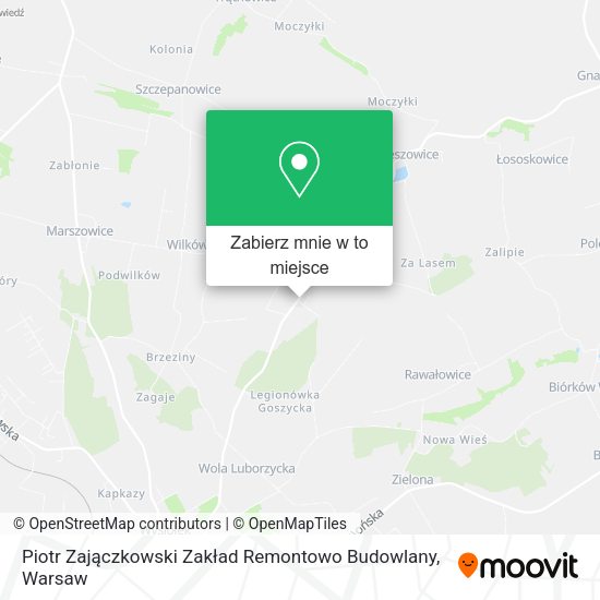 Mapa Piotr Zajączkowski Zakład Remontowo Budowlany