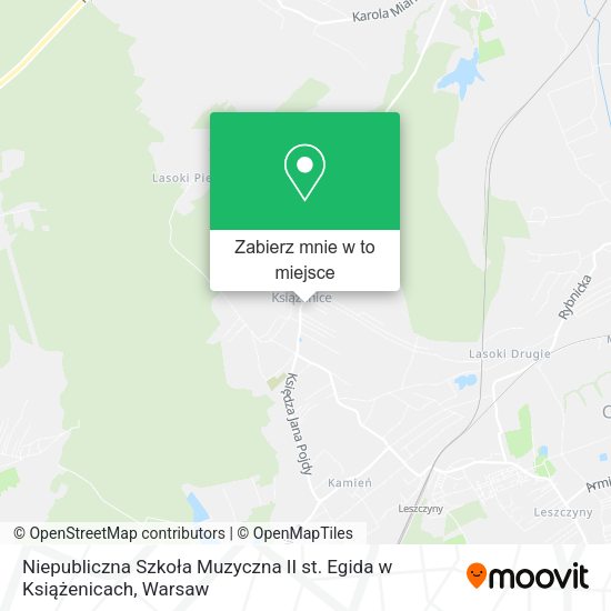 Mapa Niepubliczna Szkoła Muzyczna II st. Egida w Książenicach