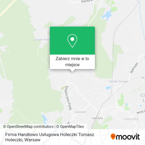 Mapa Firma Handlowo Usługowa Holeczki Tomasz Holeczki