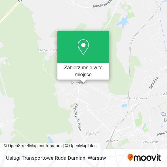 Mapa Usługi Transportowe Ruda Damian